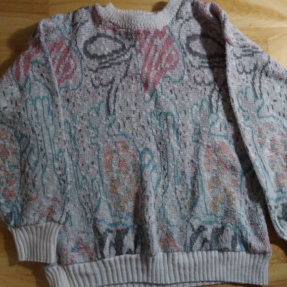 Vintage Western Sportswear Abstract Pattern Knit Sweater - Picture 2 of 8